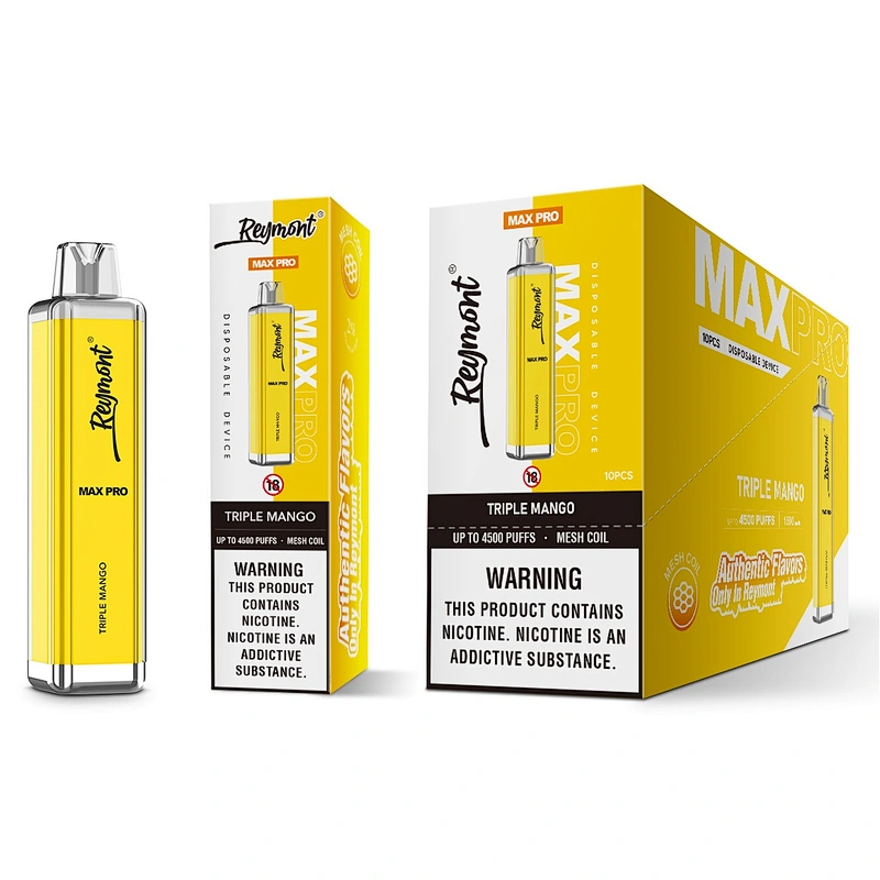 Reymont Max Pro Crystal 4500 Puffs Super Max Pure Taste Mesh Coil 1500mAh  Bettery Disposable Vape Pen Electronic Cigarette - ReyMont Technology Co.,  Ltd.