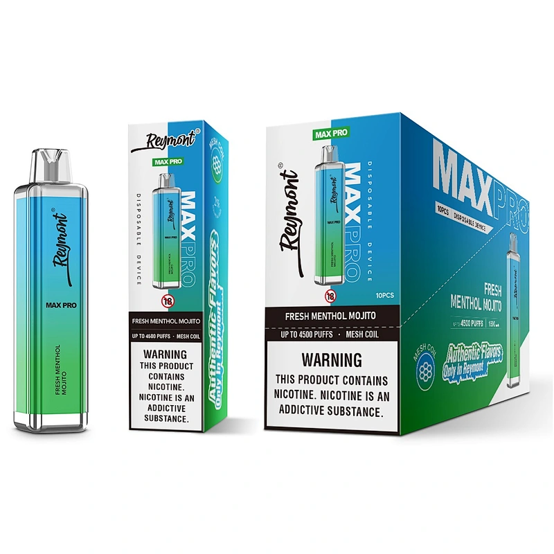 Reymont Max Pro Crystal 4500 Puffs Super Max Pure Taste Mesh Coil 1500mAh  Bettery Disposable Vape Pen Electronic Cigarette - ReyMont Technology Co.,  Ltd.