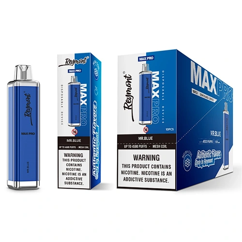 Reymont Max Pro Crystal 4500 Puffs Super Max Pure Taste Mesh Coil 1500mAh Bettery Disposable Vape Pen Electronic Cigarette